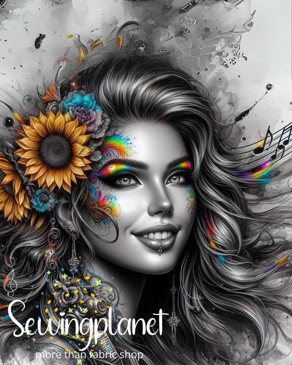 Panela ženska s sončnico ART